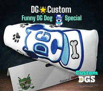 원더풀 퍼니 DG 도그 화이트 골프헤드커버 마그넷