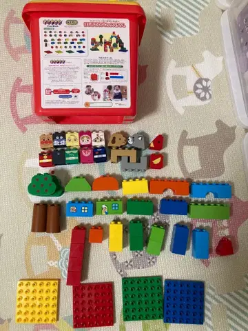 호빵맨 첫 블록 바구니 L 블록 라보