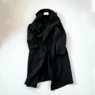 ADAWAS 롱 코트 울 차콜 그레이