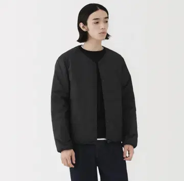 무인양품 경량 다운 노카라 자켓 블랙 M
