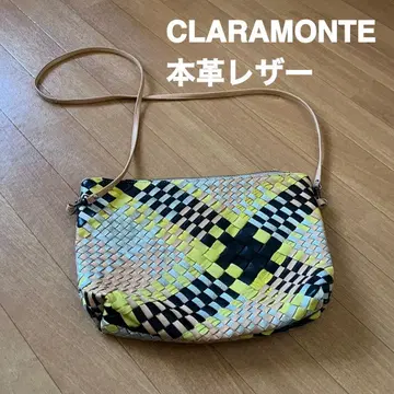 CLARAMONTE 천연 가죽 뜨개질 숄더백