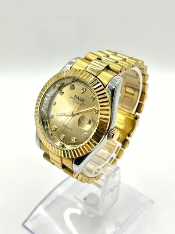 NASIR 골드 컬러 시계 손목시계 스켈레톤 고급스러움