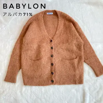[ BABYLONE ] 알파카 샤기 니트 가디건 울 바빌론 F