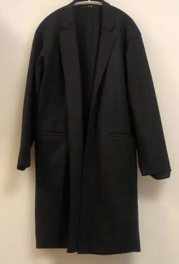 뮤닉 100% 울 롱 코트 블랙 S 일본제