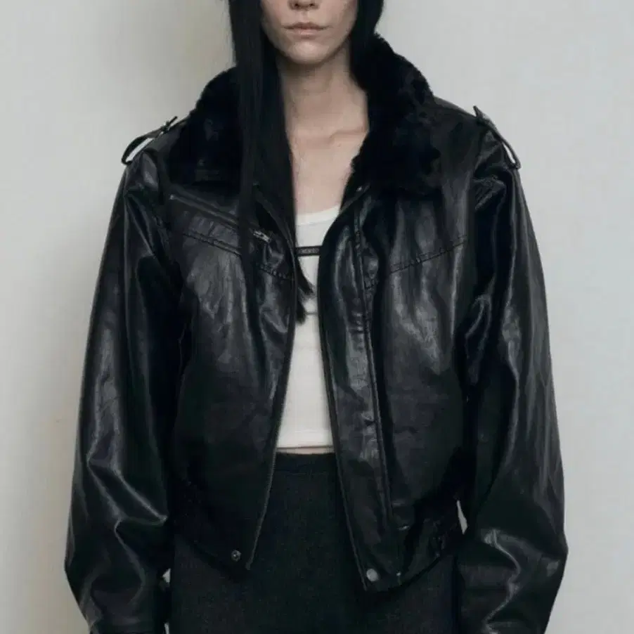 BOHEMIAN SEOUL | 보헤미안서울 Bohemian Seoul Leather Bomber Jumper