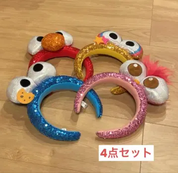 엘모 머리띠 세트 4개