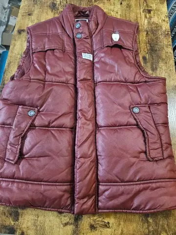 G-Star RAW 버건디 다운 베스트