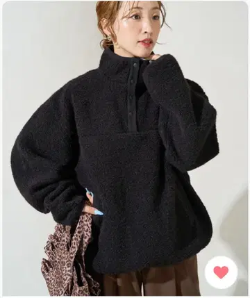 FREAK'S STORE 블랙 하프 지퍼 플리스 자켓