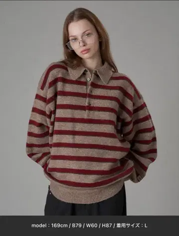 ONCILY 멀티 보더 소프트 터치 니트 폴로