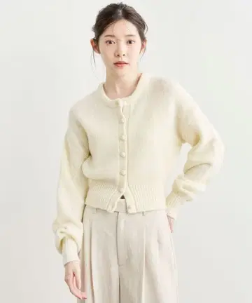 COCODEAL 크루넥 숏 가디건