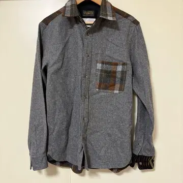 Pendleton 그레이 체크 무늬 플란넬 셔츠 어반 리서치 남성용