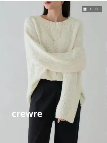 택 포함 새상품 crewre 로빙 슬라브 루즈 니트 코스패션유리에