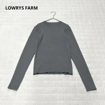 [로리즈팜] 니트 스웨터 리브 무지 스트레치 F