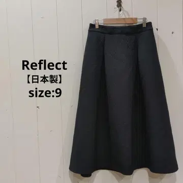 리플렉트 Reflect 세탁 가능 일본제 퀼팅 플레어 스커트 블랙 9