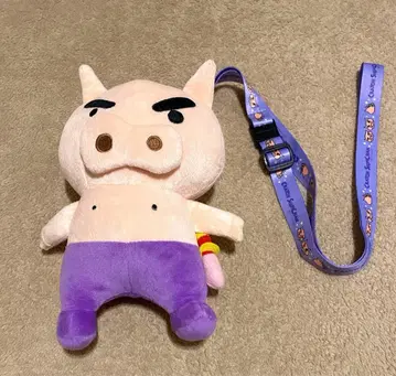 짱구는 못말려(크레용 신짱) 부리부리몬 봉제 인형 스트랩 포함 지퍼 포함