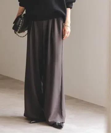 NOBLE [세탁 가능] 라이트 조젯 드레이프 팬츠