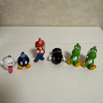 마리오 요시 부 등 키링 6개 세트