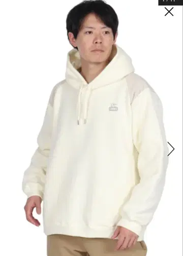 CHUMS 풀오버 후드티 M 화이트