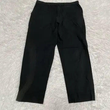 GU 지유 린넨 블렌드 이지 앵클 트라우저 블랙 L