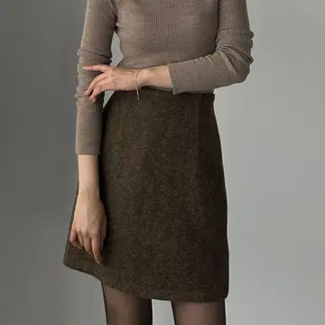 Louere 헤링본 미니 스커트