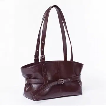 SAMO Ondoh 다크 브라운 숄더백 벨트 포함