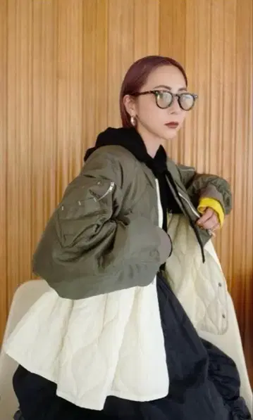 OMMO PEPLUM QUILTING MA-1