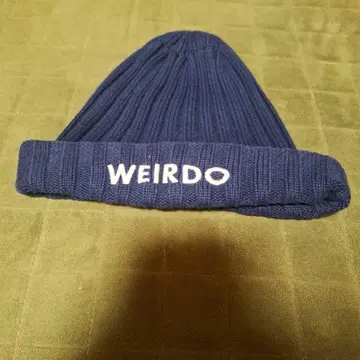 WEIRDO 네이비 니트 모자