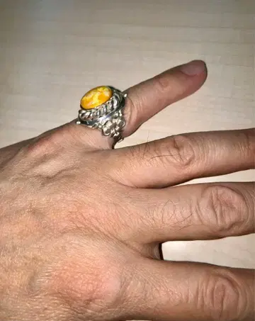 순은의 보석 달린 반지 ~ 새상품급