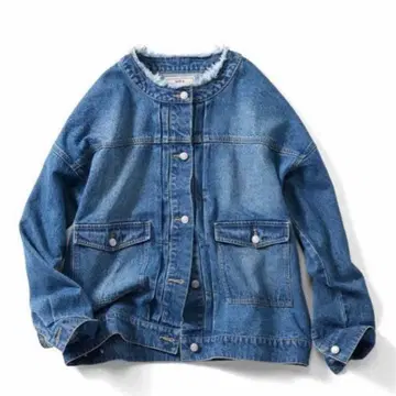 펠리시모 Live in comfort 하마지와 콜라보 루즈핏 데님 재킷