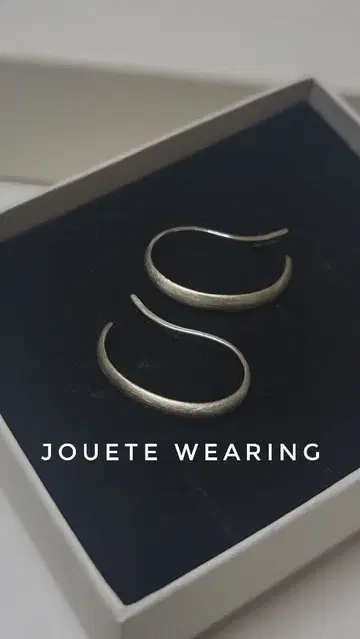 [ 미사용 새상품 ] JOUETE WEARING 실버 무광택 후프 귀찌