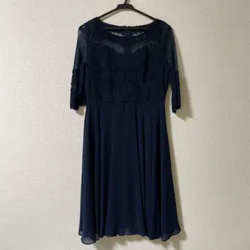 네이비 자수 드레스 사이즈 38