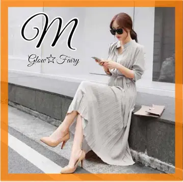 롱 원피스 여성용 긴팔 해외여행 하이웨스트 드레스 롱 기장