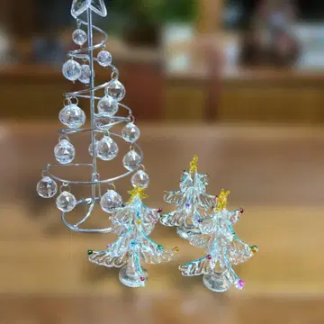 클리어 볼 스파이럴 트리 미니미니 트리 3개 세트