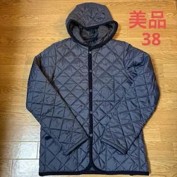 라벤햄 퀼팅 자켓 후드 부착 38 네이비
