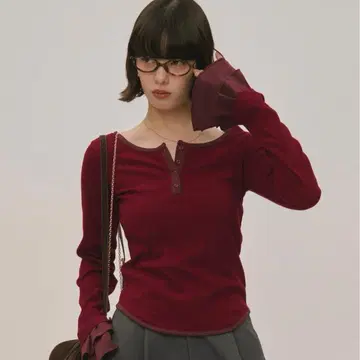 [ 택 포함 ] loin nuit 벨 슬리브 리브 상의