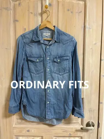 ORDINARY FITS 데님 셔츠 긴팔 라이트 블루