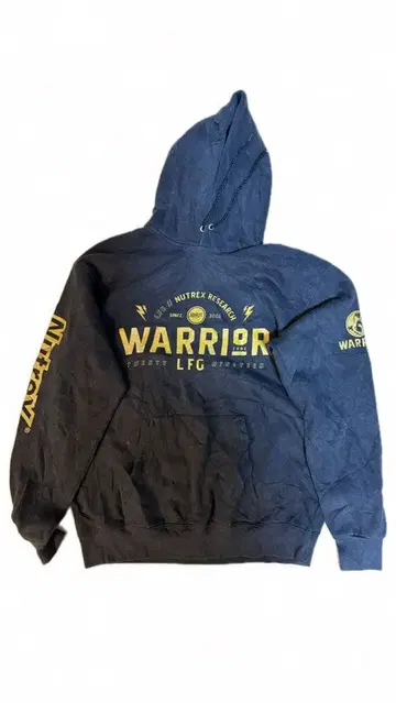 WARRIOR 후드 부착 후드티 네이비