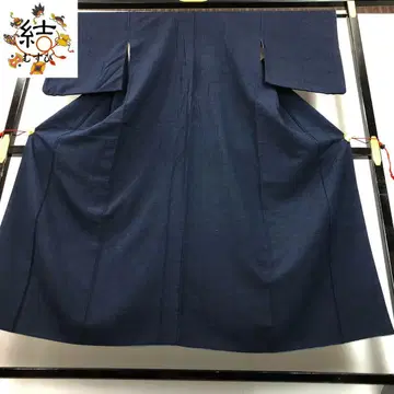 MK-1778  기모노 네이비 철색 라메 가공