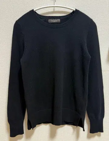 Demi-Luxe BEAMS 캐시미어 100% 블랙 크루넥