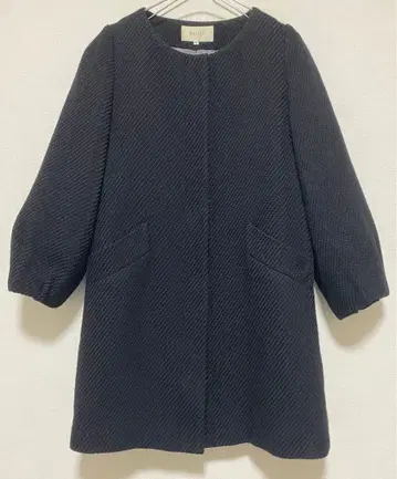 BALLESEY 노카라 코트 블랙 사이즈 38