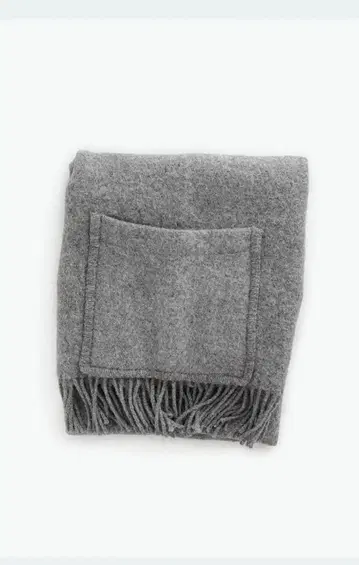 러브 앙 캉 크리 포켓 부착 스톨 그레이 택 포함 미사용 새상품