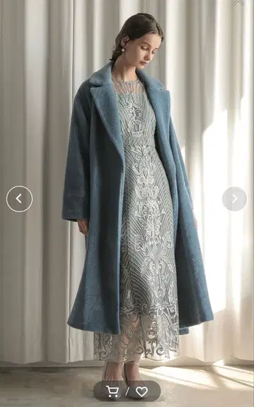 롱 코트 블루 미사용