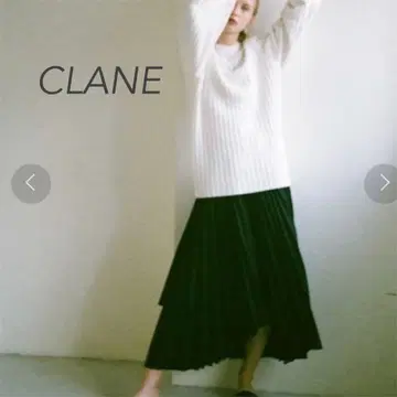 CLANE 랩 플리츠 스커트 블랙 클라네