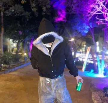 elev 퍼 자켓 el1191 쇼트 기장 M