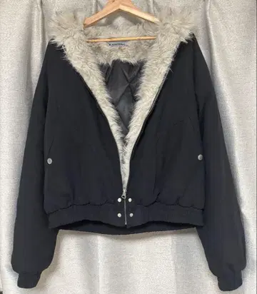 elev 퍼 자켓 블랙