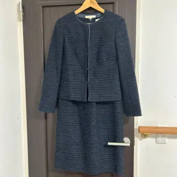 자유구 네이비 트위드 자켓 원피스 세트