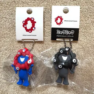 [ 2색 세트 ] PVC 마스코트 키링 미야쿠미야쿠 A 컬러 & 흑백