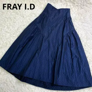 [ 새상품급 ] 프레이 아이디 퀼팅 자카드 개더 스커트 24AW