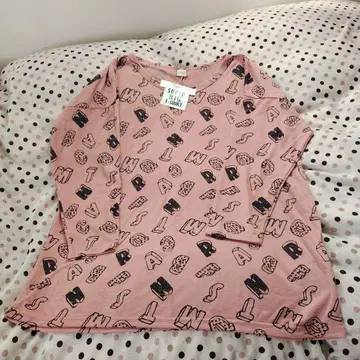 SUPER BIG T-SHIRT 빅 사이즈 핑크 브라운 상의