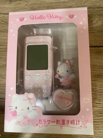 [ 미사용 새상품 ] 폴더폰 모양 탁상시계 헬로키티 산리오